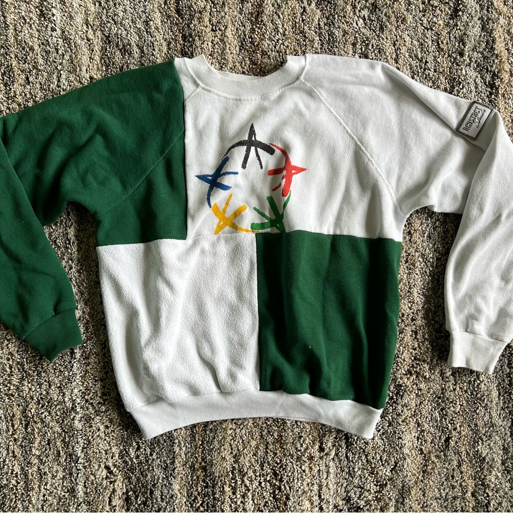 White/Green RCNSTRCT Studio Crewneck